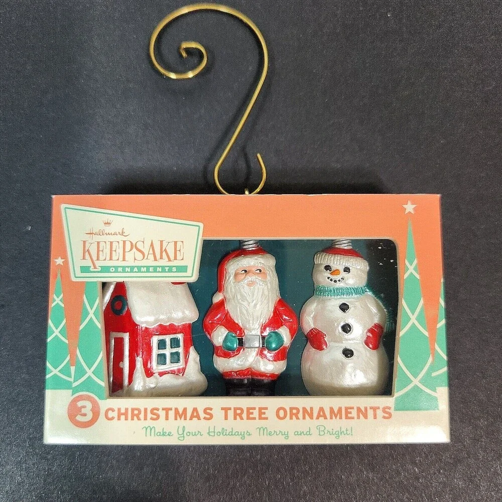 Hallmark Nifty Fifties Ornament 2014 Retro 3 Christmas Tree Ornaments NOS in Box